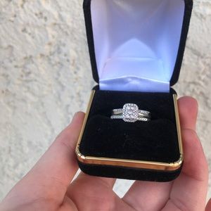 SOLD 14K diamond engagement ring set